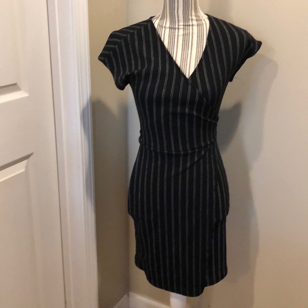 Rebel Sugar Black Striped Dress Size XSMALL